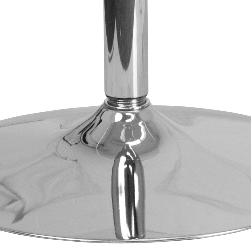 Hills 39.25'' Round Glass Table with 29''H Chrome Base