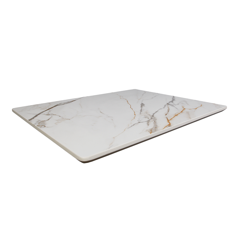 1 1/8" Sintered Stone Table Top in White Marble Color ST-13