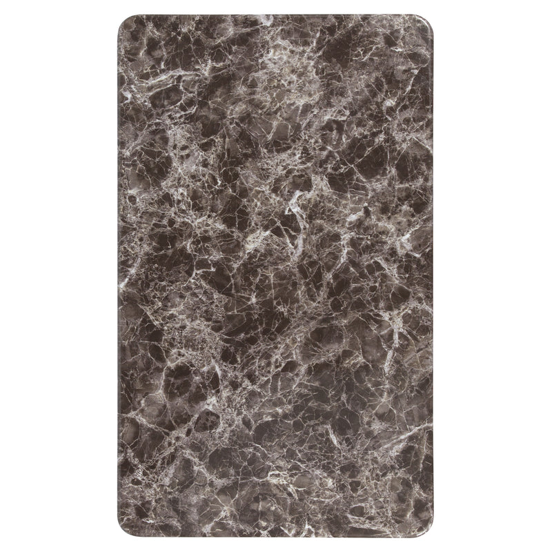 Glenbrook 24" x 42" Rectangular Gray Marble Laminate Table Top