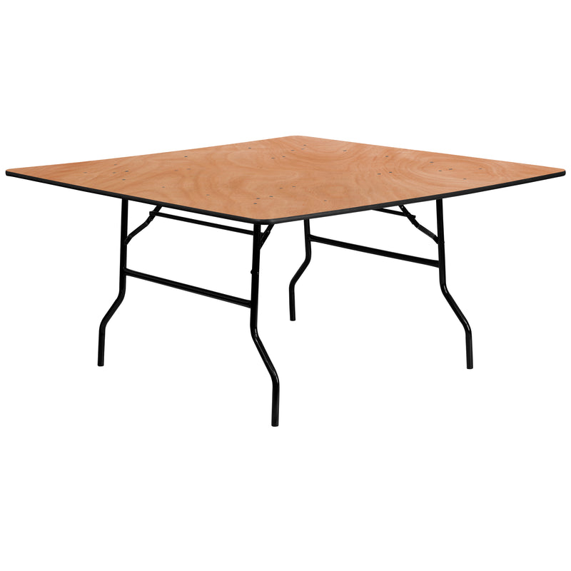 Gerry 5-Foot Square Wood Folding Banquet Table
