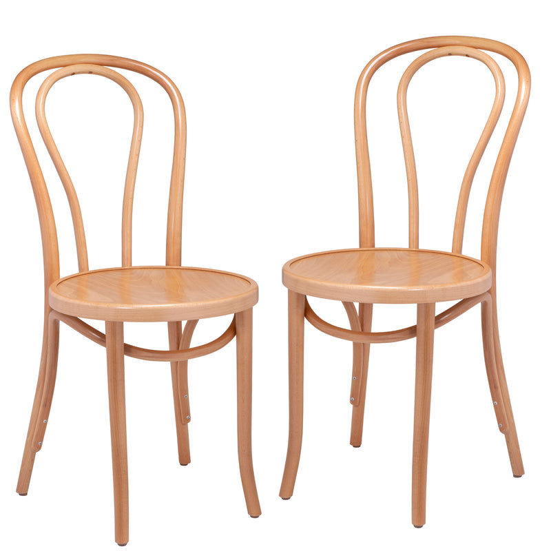 Set of 2 Classic Solid Beech Wood Bentwood Hairpin Indoor Side Chair ( Free Shipping )