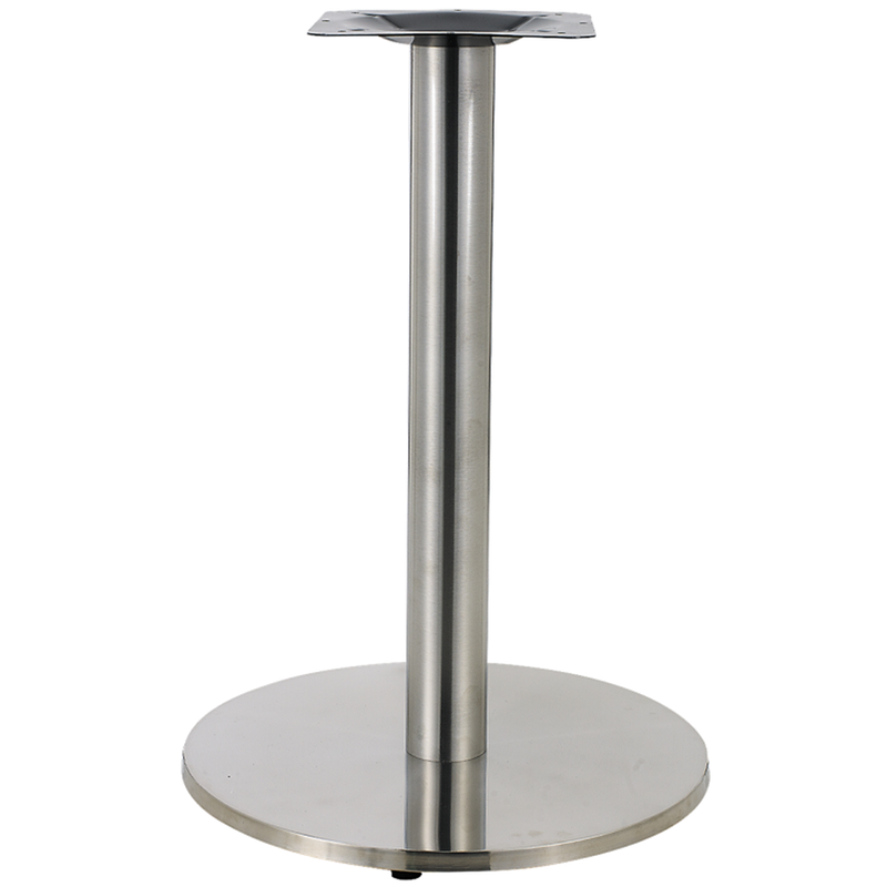 23" Round Indoor 3 Piece Stainless Steel Restaurant Table Base - Moda Seating Corp