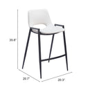Desi Counter Stool (Set of 2) White