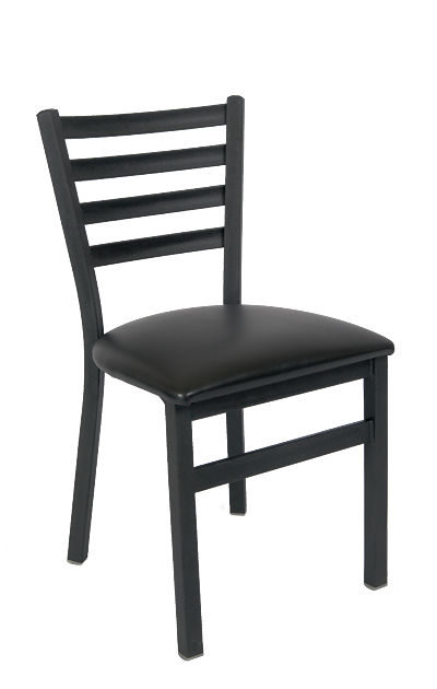 Black Ladder Back Metal Chair