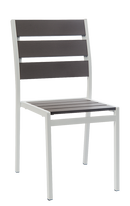 White Powder Coated Aluminum Side Chair