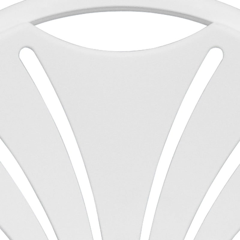 2 Pack HERCULES Series 650 lb. Capacity White Plastic Fan Back Folding Chair