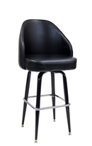 Extra Large Swivel Metal Barstool & Black Square Base- Discontinued