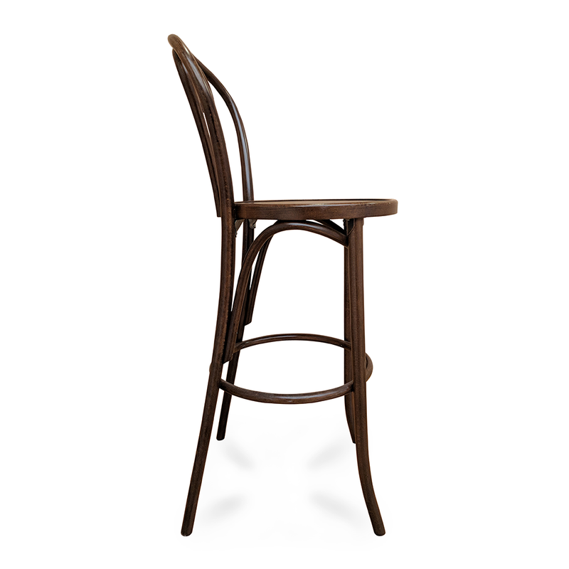 Bentwood Solid Beech Wood Curlicue Restaurant Bar Stool