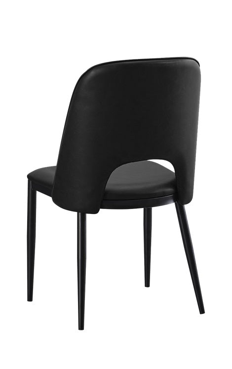 Metal Chair With Black Vinyl Seat & Back