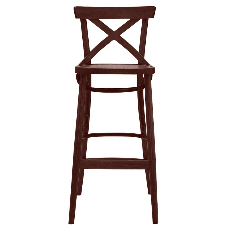 X Back Bentwood Solid Beech Wood Restaurant Bar Stool