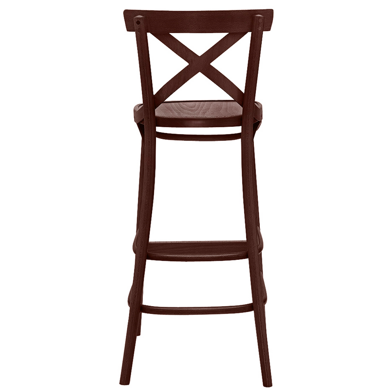 X Back Bentwood Solid Beech Wood Restaurant Bar Stool