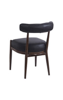 Dining Metal Chair with Vinyl Seat and Curved Backrest for Indoor Use