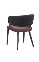 Chic Burgundy Metal Chair with Upholstered Seat and Back