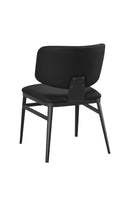 Indoor Metal Chair with Black Vinyl Seat and Back