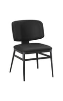 Indoor Metal Chair with Black Vinyl Seat and Back