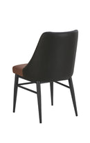 Indoor Burgundy Metal Chair with Diamond Tufted Vinyl Seat & Back and Black Outer Back