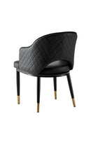 Indoor Steel Chair with Vinyl Seat and Back in Black