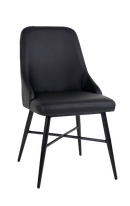 Indoor Black Bucket Vinyl Seat Metal Chair