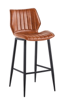 Indoor Caramel Color Vinyl Seat Metal Barstool