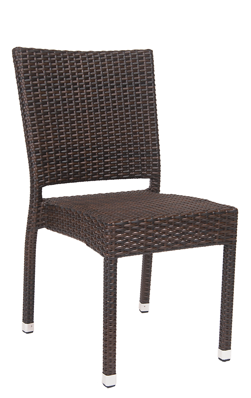 Aluminum / Synthetic Wicker Armless Chair