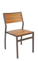 Aluminum Chair, Imitation Teak Slats- Discontinued