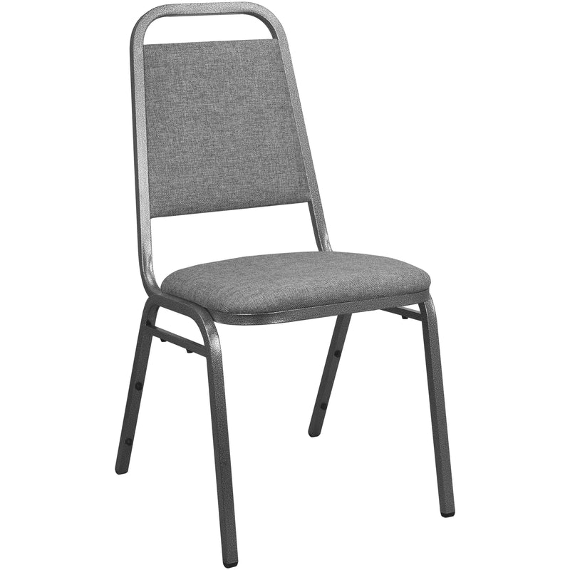 Lauren Advantage Charcoal Gray Fabric-Padded Banquet Stackable Chairs