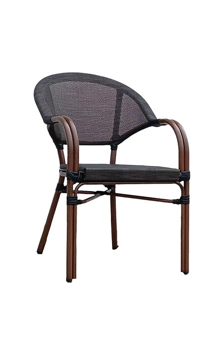 Aluminum Arm Chair with poly Woven Seat&Back