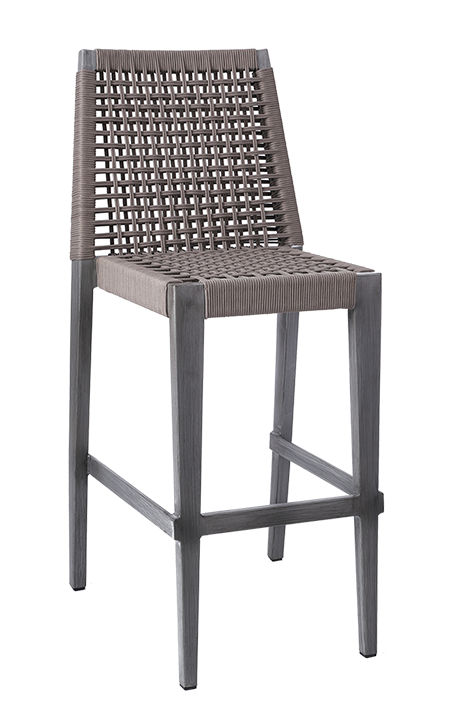 Outdoor Aluminum Barstool with Terylene Favric Seat and Back