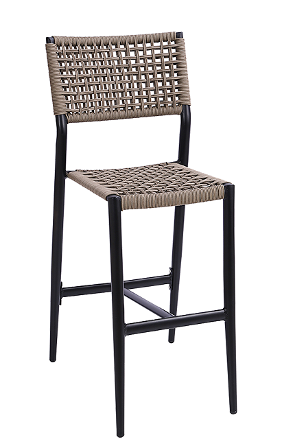 Aluminum Barstool w/ Terylene Fabric Seat and Back