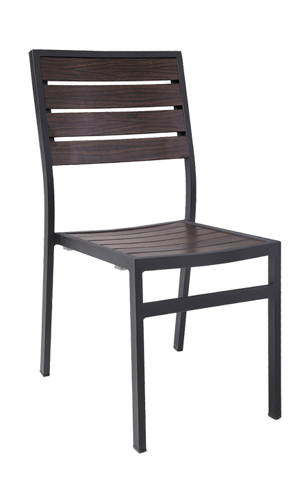 Aluminum Chair with Aluminum Slats Seat and Back