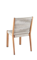 Natural Aluminum Chair with with Off- White Terylene Fabric Seat and Back for Indoor/Outdoor Use