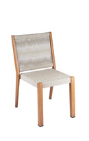 Natural Aluminum Chair with with Off- White Terylene Fabric Seat and Back for Indoor/Outdoor Use