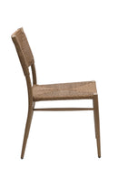 Outdoor Aluminum Chair with Brown Woven Rope Seat and Back