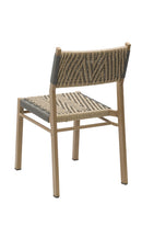 Outdoor Aluminum Chair with Beige and Gray Terylene Woven Seat and Back