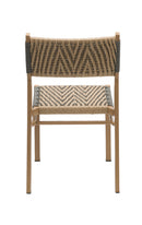 Outdoor Aluminum Chair with Beige and Gray Terylene Woven Seat and Back