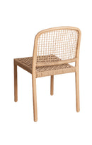 Indoor/Outdoor Natural Aluminum Chair with Terylene Weave Seat and Back