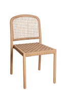 Indoor/Outdoor Natural Aluminum Chair with Terylene Weave Seat and Back
