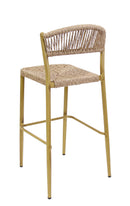 Indoor/Outdoor Aluminum Sidechair with Natural TanTerylene Fabric Seat and Back