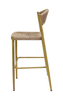 Indoor/Outdoor Aluminum Sidechair with Natural TanTerylene Fabric Seat and Back