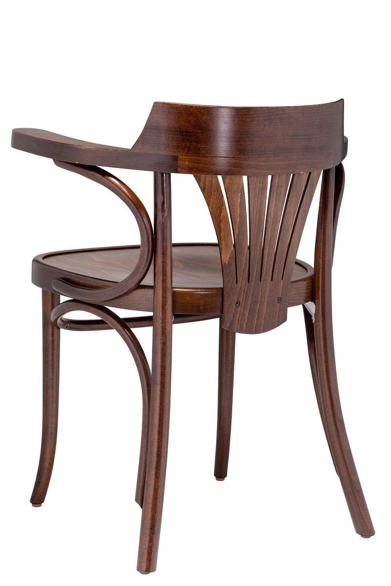 Tulip Beechwood Fanback Arm Indoor Restaurant Side Chair