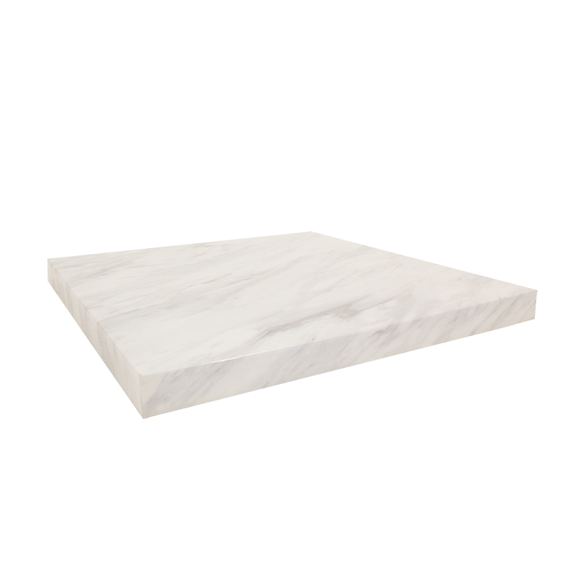 White Marble Pattern Indoor Artificial Granite Table Top - AG08