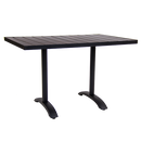 30"x48" Indoor/ Outdoor Aluminum Table Set in Black