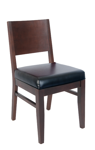BeechWood Chair with Black Vinyl Seat