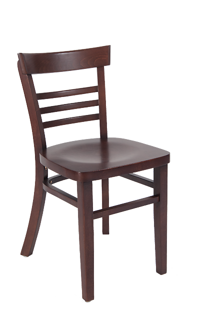 Beechwood Chair in Walnut Finish with Veneer Seat
