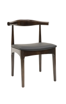 Beechwood Chair in Walnut Finish w/ Vinyl Seat