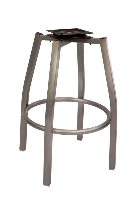 Swivel Metal Barstool Bottom Frame in Clear Coat Finish