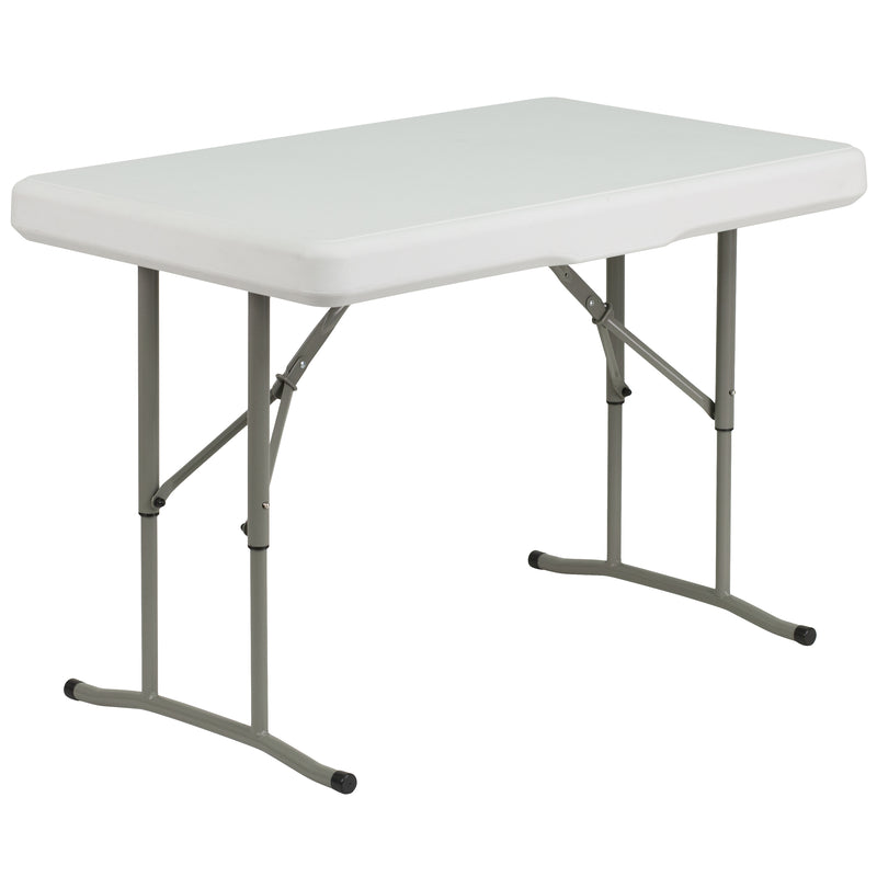 Rowan 3 Piece Portable Plastic Folding Bench and Table Set