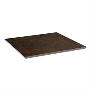 7/8"Thick Subtle Textured Finish Dark Brown Sintered Stone Table Top for Indoor/Outdoor Use