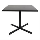 Patio 36" x 36" Black Metal Table with Square Top and X-Base for Outdoor Use