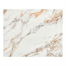 7/8"Thick,Marble White Sintered Stone Table Top with natural veining in shades of gray and warm gold